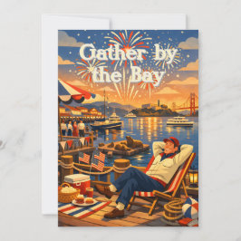 Retro Fisherman’s Wharf Fireworks Celebration Einladung