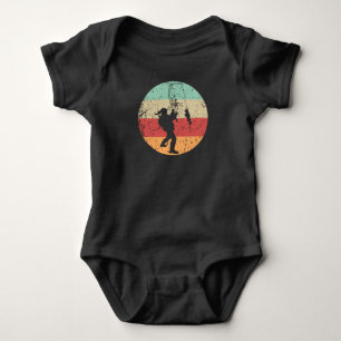 Retro Fisherwoman Athlete Angeln Spion Baby Strampler