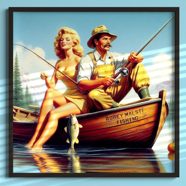 Retro FIshing Illustration Poster (Von Creator hochgeladen)