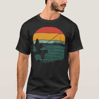 Retro Fishing Sunset T-Shirt