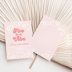 Retro Five ist ein Vibe-Tag der 5. Geburtstag Einladung