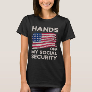 Retro-Flag Hände weg von meinem Sozialversicherung T-Shirt