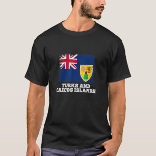 Retro-Flag Turks-Insel Vintage-Flagge Caicos-Insel T-Shirt