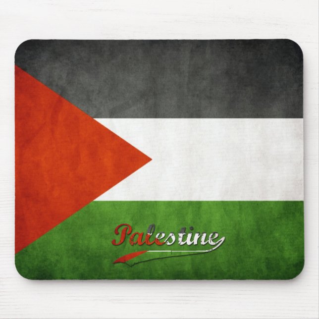 Retro Flagge Palästinas Mousepad (Vorne)