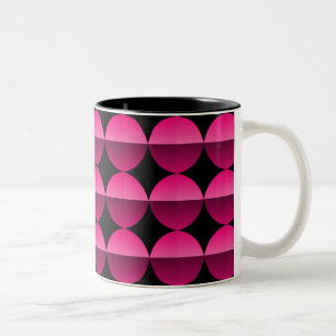Retro-Flair-Tasse, lebhaftes Hot Pink Zweifarbige Tasse
