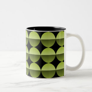 Retro Flair Tasse, Olive Green Zweifarbige Tasse
