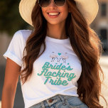 Retro Flamingo Brides Flocking Tribe Brautparty T-Shirt<br><div class="desc">#zazzlemade</div>