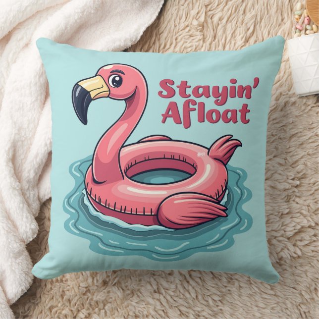 Retro Flamingo Float Funny Summer Kissen (Decke)