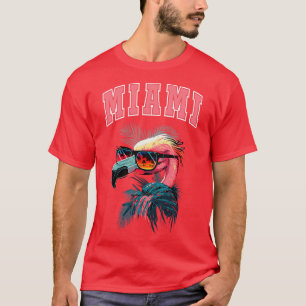 Retro Flamingo Men Women Kinder Funny Beach Sommer T-Shirt
