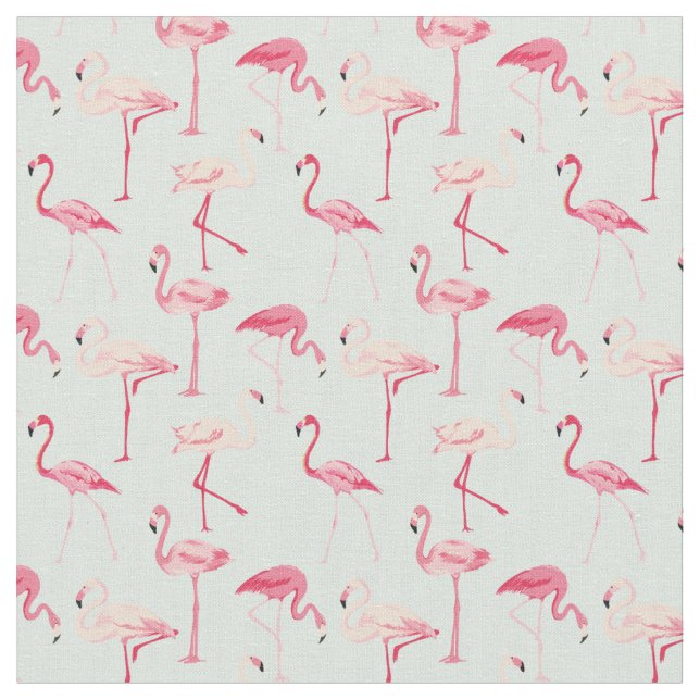 Retro Flamingo-Muster Stoff (Nahaufnahme)