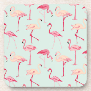 Retro Flamingo-Muster Untersetzer