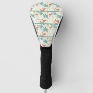 Retro-Flamingo-Poolside-Sommer-Muster (2) Golf Headcover