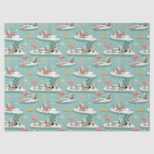Retro-Flamingo-Poolside-Sommer-Muster (6) Seidenpapier