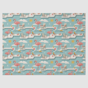 Retro-Flamingo-Poolside-Sommer-Muster (7) Seidenpapier