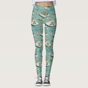 Retro-Flamingo-Poolside-Sommer-Muster (8) Leggings