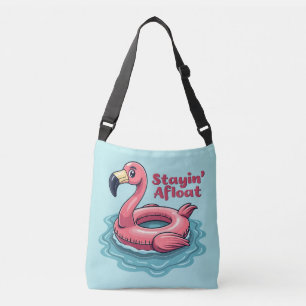 Retro Flamingo Schwimmhilfe Lustiger Sommer Tragetaschen Mit Langen Trägern