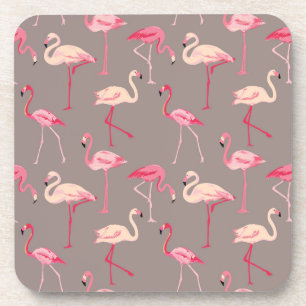 Retro Flamingos Getränkeuntersetzer