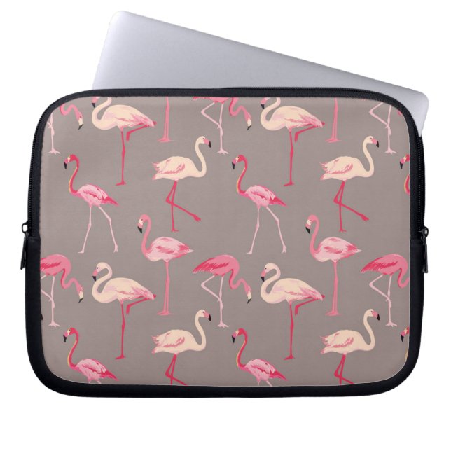 Retro Flamingos Laptopschutzhülle (Vorderseite)