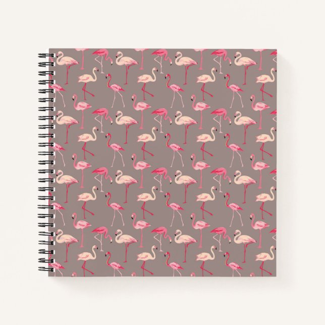 Retro Flamingos Notizbuch (Vorderseite)
