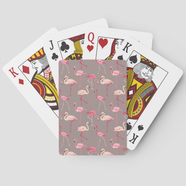 Retro Flamingos Spielkarten (Rückseite)