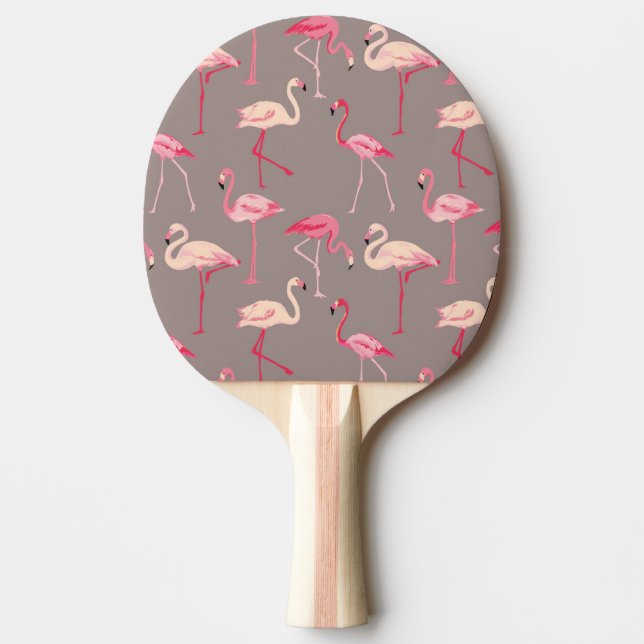 Retro Flamingos Tischtennis Schläger (Vorderseite)