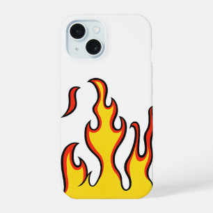Retro-Flammen-iPhone-Hülle Heiße Feuer-Handyhüll iPhone 15 Hülle