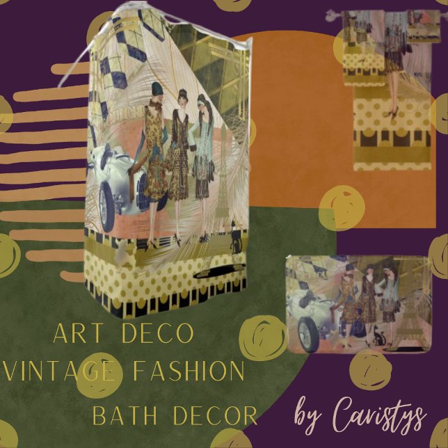 Retro Flappers im Pariser Duschvorhang (Von Creator hochgeladen)