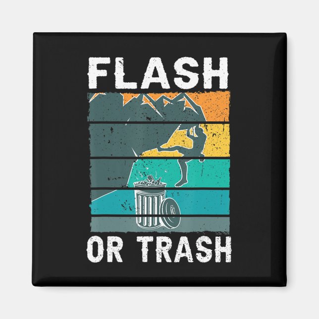 Retro Flash oder Trash Fun Rock Klettersteig Bo Magnet (Vorne)