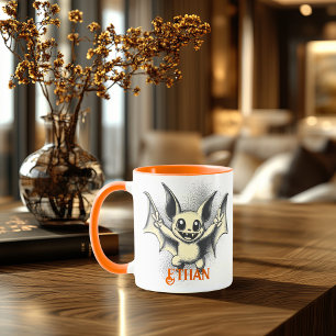 Retro-Fledermaus-Halloween-Tasse – Spaß und grusel Tasse