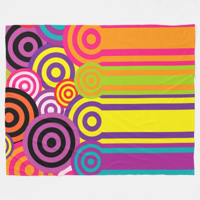 Retro Fleecedecke (Vorderseite (Horizontal))