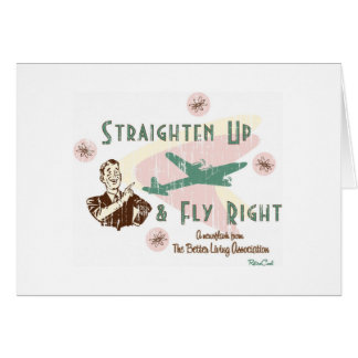 Retro 'Flieg richtig' Karte