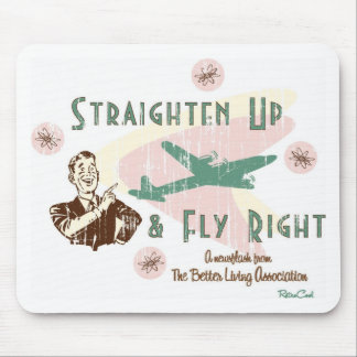 Retro 'Flieg richtig' Mousepad