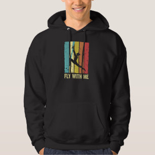 Retro Fliegen mit mir Luftbildseide Aerialist Acro Hoodie