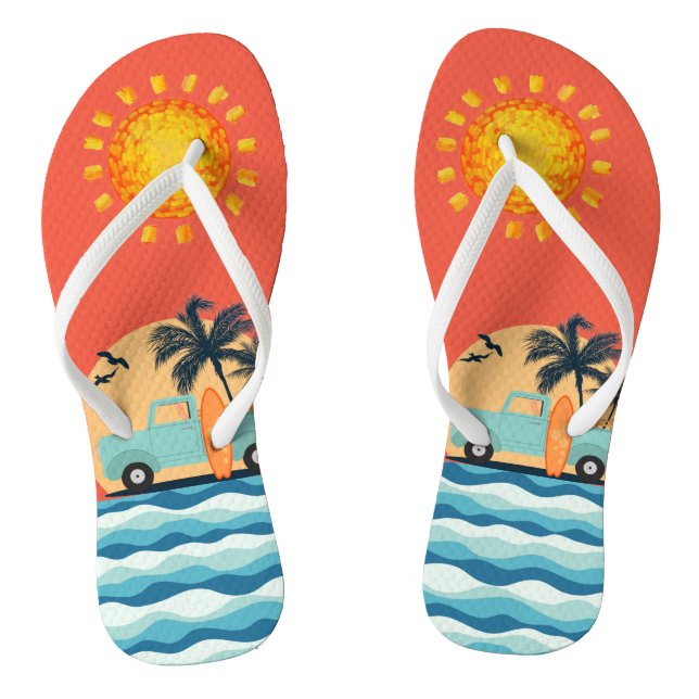 Retro Flip Flops surfen (Fußbett)