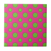 Retro flippige grüne Tupfen-rosa Hintergrund