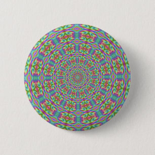 Retro flippiger Kaleidoskop-Knopf Button