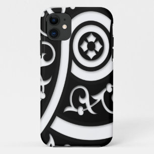 Retro flippiger Schwarzweiss-Entwurf iPhone 11 Hülle