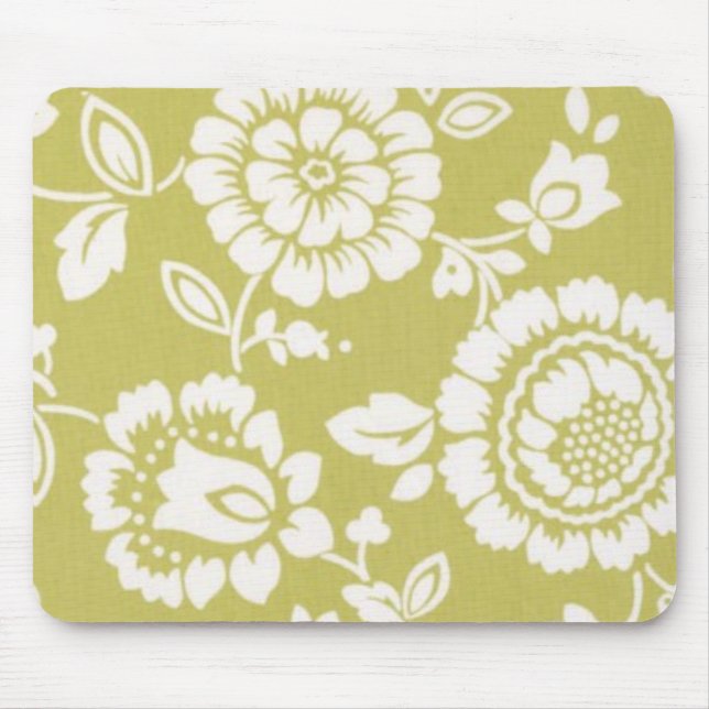 Retro flippiges BlumenMousepad Mousepad (Vorne)