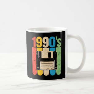 Retro-Floppydiskette-Computer-Nostalgie der 1990er Kaffeetasse