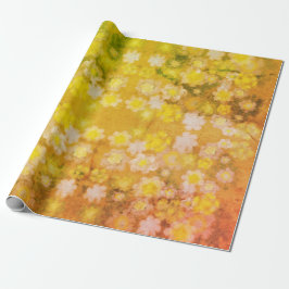 Retro Floral Abstrakt Salty Wasserfarben Muster Geschenkpapier