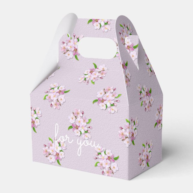 Retro Floral Blossom Design Geschenkschachtel (Vorderseite)