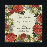 Retro Floral BOHO Wedding Save the Date Magnete<br><div class="desc">.: Retro Floral BOHO Design .: Speichern Sie die Datumsmagnete: Matching Stationary and Decke in meinem Shop erhältlich.</div>