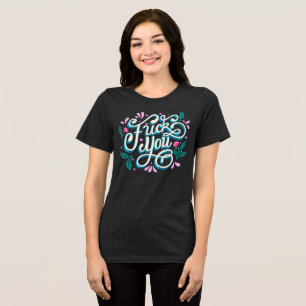 Retro Floral 'F*ck You' T - Shirt