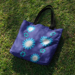 Retro Floral Garland Tote Tasche