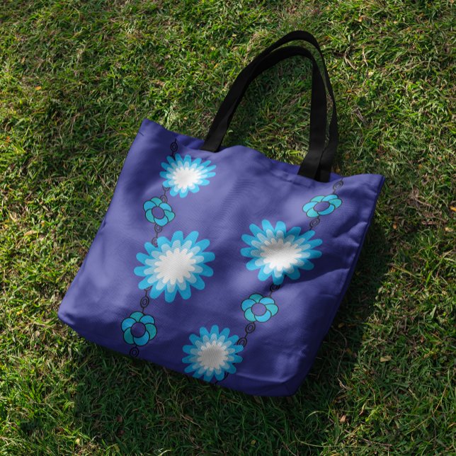Retro Floral Garland Tote Tasche (Von Creator hochgeladen)