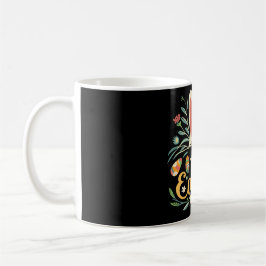 Retro Floral Happy Easter Bunny Boho Spring Kaffeetasse