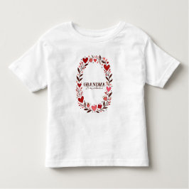 Retro Floral Heart Valentine Custom Grandma Mom Kleinkind T-shirt