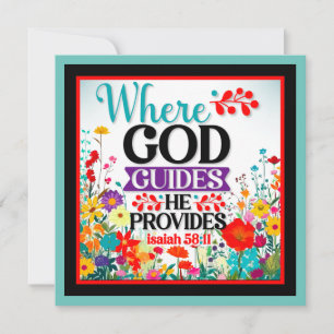 Retro floral Inspiration Feiertagskarte