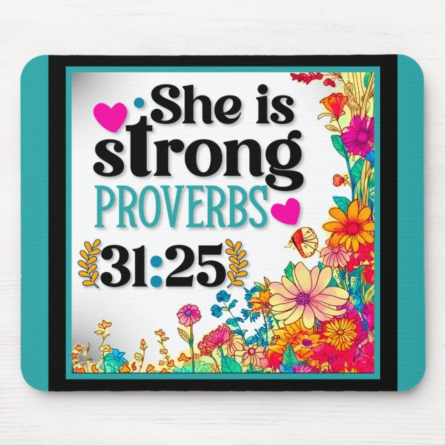 Retro Floral Inspiration Mousepad (Vorne)