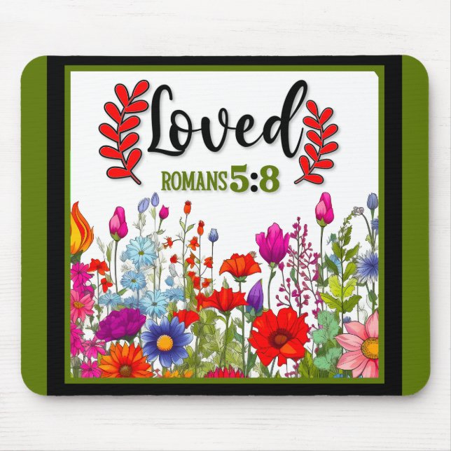 Retro Floral Inspiration Mousepad (Vorne)